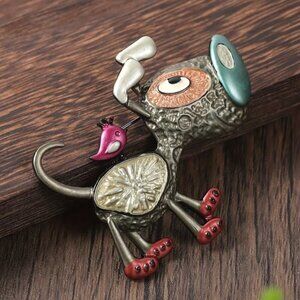 Whimsical Dog Brooch